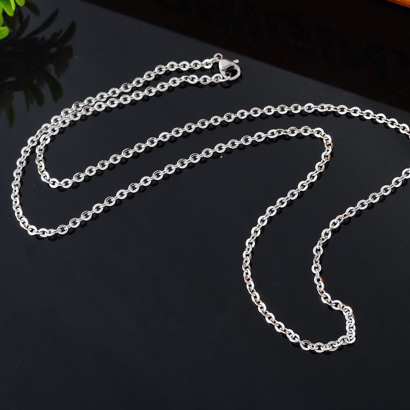 ★HARANG★ HR 330N_Silver Half & Half Chain Necklace Homxi Mens Chain Necklace,Mens Chain Necklace 4.8mm Hip Hop