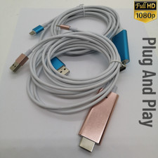 Phone to TV HDTV Adapter HDMI Mirroring AV Cable For iPhone 14 13 11 8 7 6 iPad