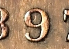 MOLTO RARA ERRORE 2 CENTESIMI 1897 CON 9 CAPOVOLTO SENZA PUNTO  GIGANTE  1896 