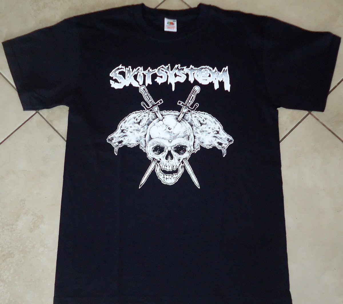 T-shirt Skitsystem - Motif "Death", Couleur Noire - Taille Regular Pour Homme - Neuf Sans étiquettes