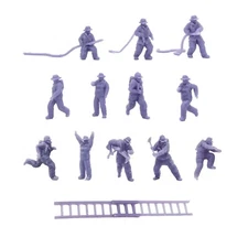 Outland Models Miniatures Firemen Firefighter Figure Set 1:87 HO Scale