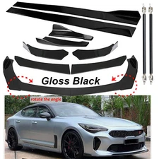 Front Bumper Lip Splitter Side Skirt Strut Rod For KIA Stinger Forte GT Glossy