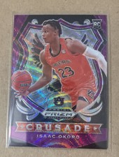 2020-21 Panini Prizm Draft Picks Isaac Okoro RC Purple Wave CRUSADE #84. 
