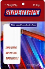 SUPERTAPE STRAIGHT STRIP 1" X 3" DOUBLE SIDED ULTRA HOLD TAPE LACE WIG 36 PCS