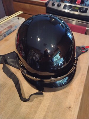 FUEL Half Helmet Black DOT FMVSS No.218 Certified Motorcycle Helmet Size Small