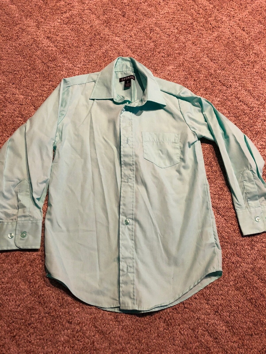 George Youth Boy Size M 8 Long Sleeve Button Down Dress Shirt Light Green | eBay George Youth Boy Size M 8 Long Sleeve Button Down Dress Shirt Light Green | eBay