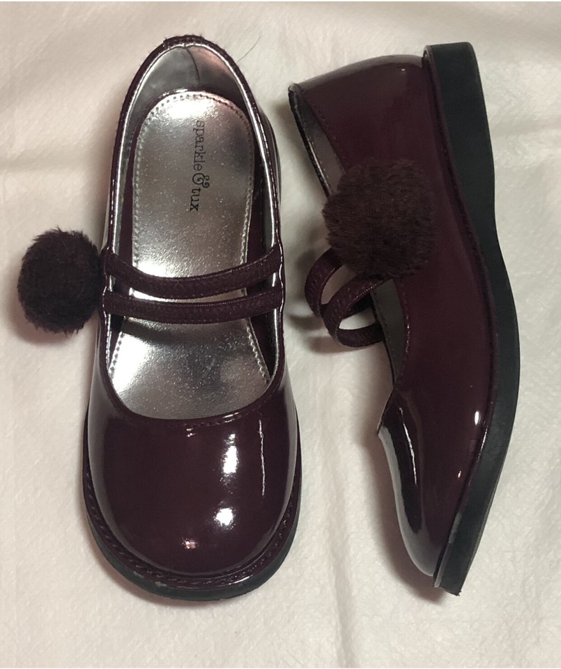 Perroquet Shoes Toddler Mary Janes - Plum Leather main image 0