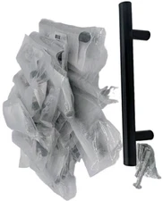 22 Pack Black Pulls/Handles For Cabinet/Drawer, 4" Center 6.25" Long