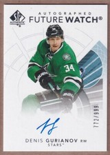 2017-18 SP Authentic Future Watch Autographs #133 Denis Gurianov RC AUTO /999