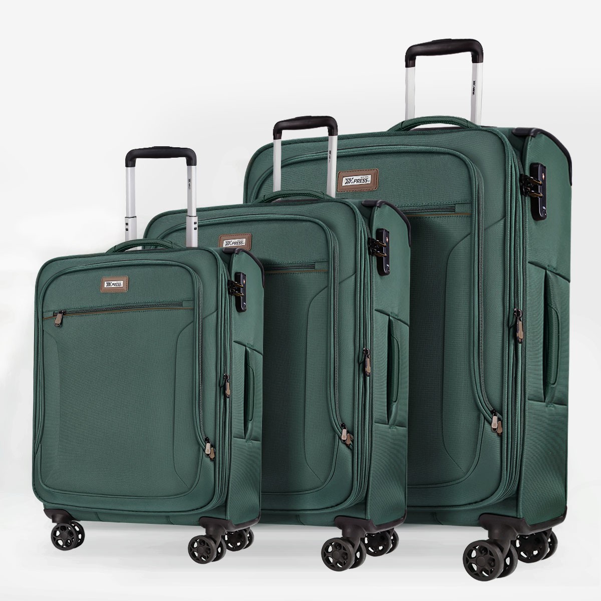Set Expandable Soft Shell Spinner Luggage With Tsa Lock