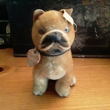 4.5 Steiff Vintage 1960 s Puppy Dog Sarras Collar Ear Tag Button Name Tag