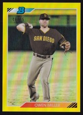 2020 Bowman Heritage Chrome Prospects Yellow Refractor /75 Owen Miller #92CP-OM