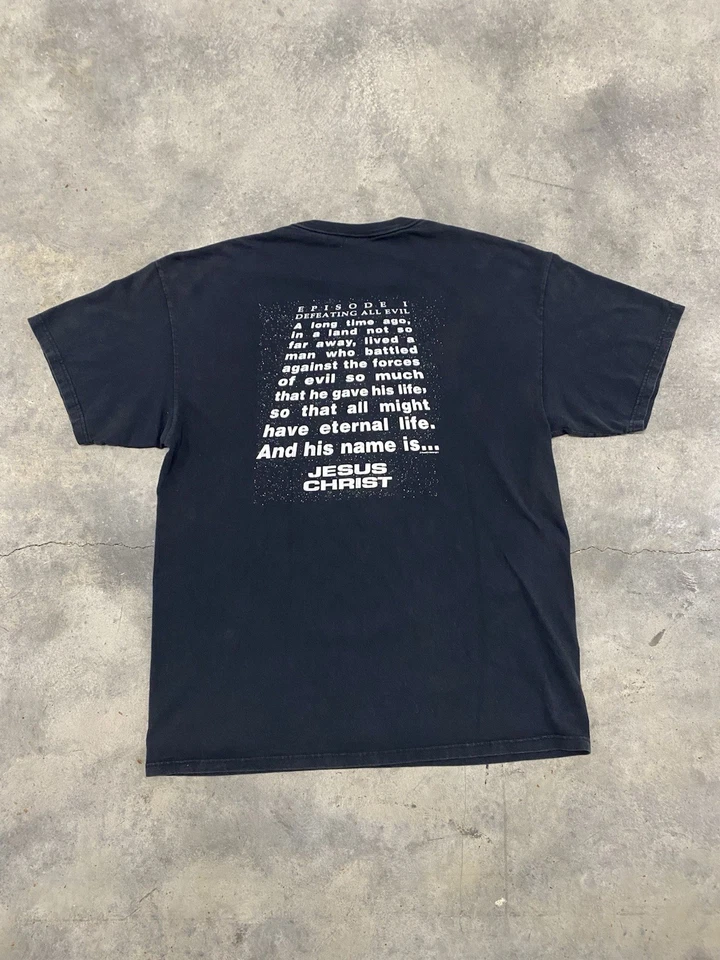 Camiseta Parodia Jesús Star Wars Años 90 Vintage Foto 2 de 4