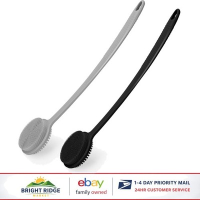 Extra-Long Silicone Back Scrubber, Soft Brush for All Skin Types and Cleaning