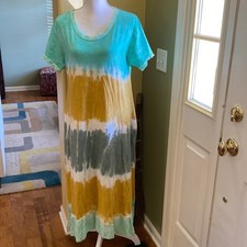 7 Agosto Cotton Sundress Maxi Dress L