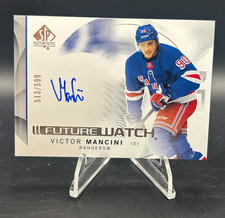 2024-25 SP Authentic VICTOR MANCINI Rookie Future Watch Auto #'d /599 SP, # 167