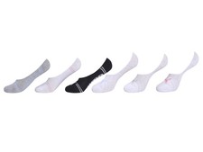 Puma Women's Liner Socks No-Show 6-Pack SuperLite White/Pink Sz. 9-11 Fits 5-9.5