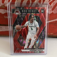 Panini 2024-25 Mosaic NBA Debut Stephon Castle Spurs Red Seismic /299 #267