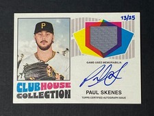 2026 Topps Heritage GU Relic Auto Paul Skenes 13/25 Pittsburgh Pirates Autograph