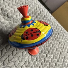 vintage LBZ tin domed spinning top