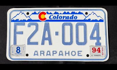 Arapahoe County Colorado designer license plate F2A004