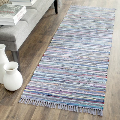 Safavieh Rag Rug Collection Runner Rug - 23 X 10 Purple Multi Handmade Boho - Image 1 of 4