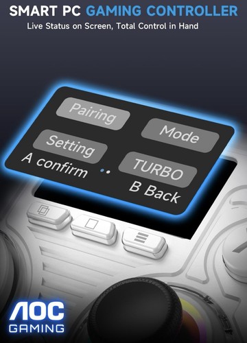 AOC Wireless Gaming Controller for PC/Switch/iOS/Android/PS4, Interactive Screen - Picture 6 of 8