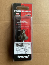 Trend 46/130 x 1/4 Tungsten CT Guided Ovolo & Round Over - 6,3 mm Rad 1/4 Schaft