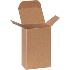 Reverse Tuck 2 1/2 x 1 3/4 x 4" Folding Cartons, Kraft 500/Case