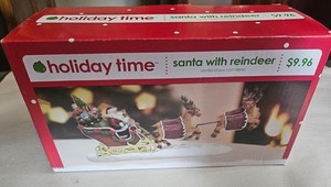 Holiday Time New Santa w/ Reindeer