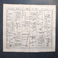 Original 1782 Bowles Post Chaise Map Salisbury Campden Highworth Stow Burford 