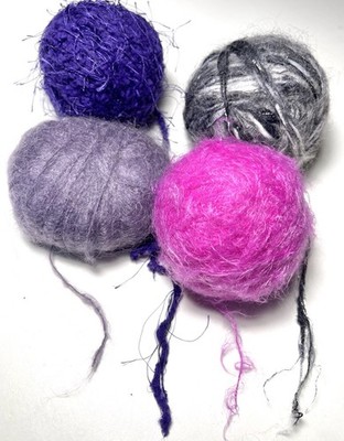 UNBRANDED FASHION/LUXURY YARN. Lot Of 4 multi. I Combine Shipping,Read Detail