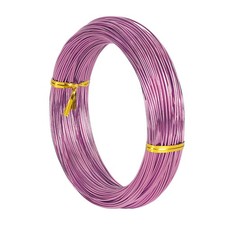 18 Gauge Aluminum Craft Wire, 165 Feet 1mm Bendable 18 Gauge, Light Pink