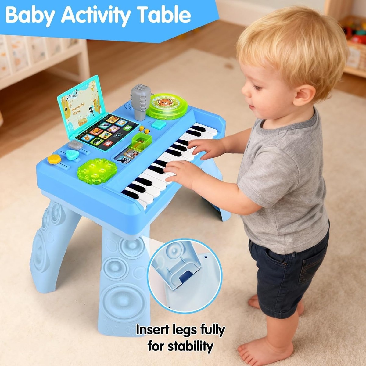New Baby DJ Table Learn Baby and Toddler Toy Mix and Learn DJ