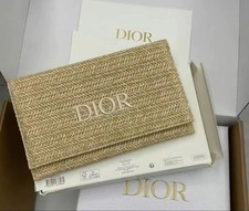 Christian Dior Novelty Clutch Pouch 2023 Summer Rattan Beige Authentic No box FS