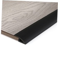 Carpet Floor Edging Trim Strip,Self Adhesive-PVC Floor 20FT-10MM Black