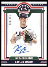 Karson Bowen Auto 2022 Panini Stars & Stripes USA Blue Ink #18US-KB #/499 65767