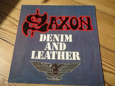 Saxon - Denim and Leather - LP 1981 VINYL Carrere 2934 138 - VG+
