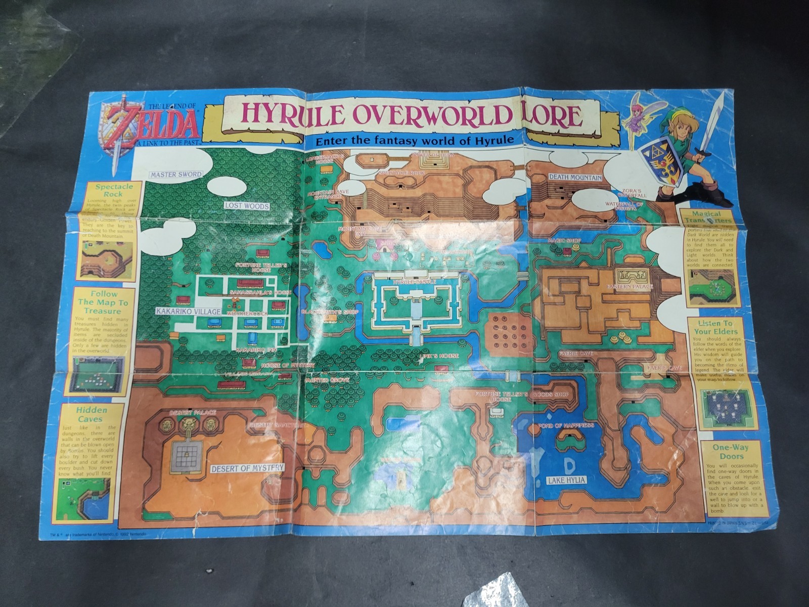 Zelda A Link To The Past Hyrule Overworld Mapa Auténtico