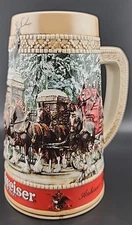 Budweiser Clydesdale Collector Holiday Beer Stein "C" Series Anheuser Busch