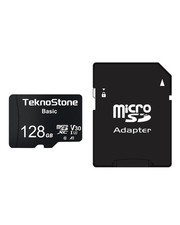 TEKNOSTONE Basic 128GB MicroSDXC Flash Memory Card with Adapter 128GB, Black