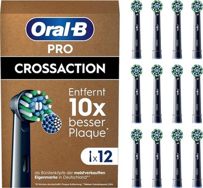Oral-B Pro Cross Action 12xAufsteckbürstenSchwarz [NEU]/Verpackung beschädigt