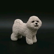 Vintage 1992 Bichon Frise Dog Miniature/ Mini Fig. Made In USA 3.5" X 4.25" #F8