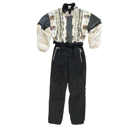 Active Swiss Design Ski Overall 90er Gr. 40 M Damen vintage Anzug bunt KW1