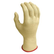 SHOWA 4561X-06 Coated Gloves,Yellow,6,PR 54ZU42