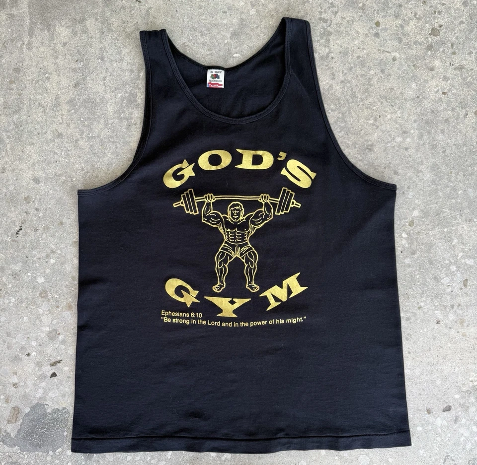DE COLECCIÓN GODS GIMNASIO CAMISETA SIN MANGAS EFESIOS 6:10 LORD GOLDS WORLD CULTURISMO XL Foto 2 de 4