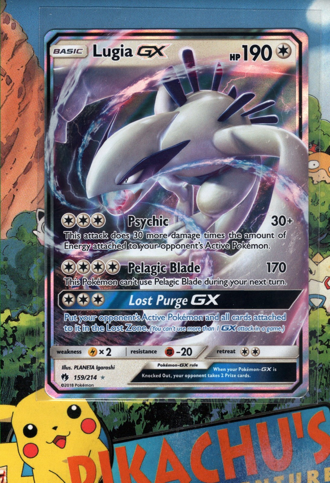 Pokémon TCG Lugia GX 159/214 Sm-Lost Thunder Holo  NM