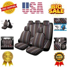 Baja Saddle Blanket Car Seat Covers 9pcs Full Set Breathable And Washable St...