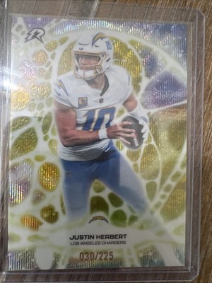 2025 Topps Resurgence Justin Herbert Protonyx Yellow Surge /225 -Chargers