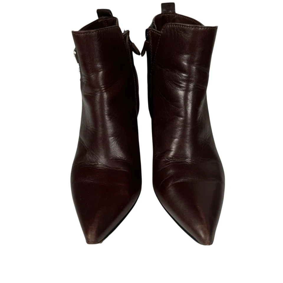 Disfraz National Mujer Talla 37 EUR Marrón Cuero Cremallera Hebilla Botines Foto 2 de 4